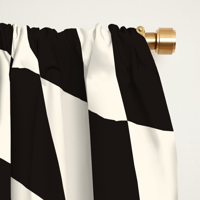 Black&White Checker Window Curtain Gallery Image 2