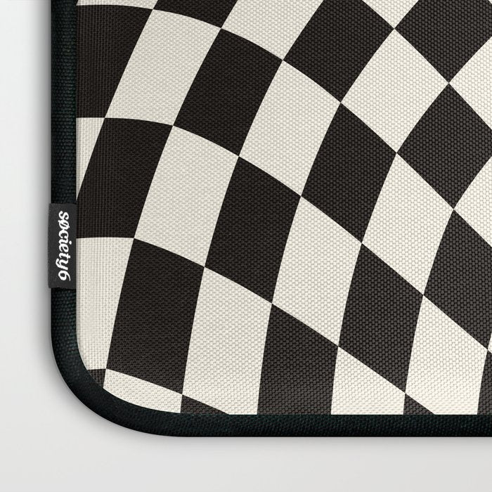 Black&White Checker Laptop Sleeve Gallery Image 3