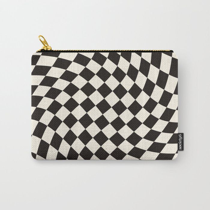 Black&White Checker Carry All Pouch Gallery Image 1