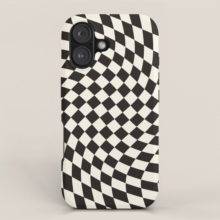 Black&White Checker iPhone Case Gallery Image 1