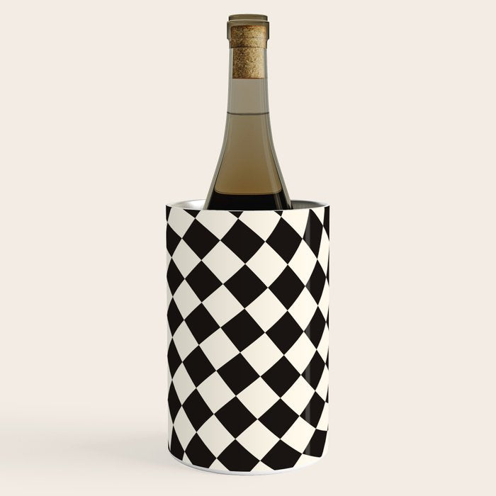 Black&White Checker Wine Chiller Gallery Image 1
