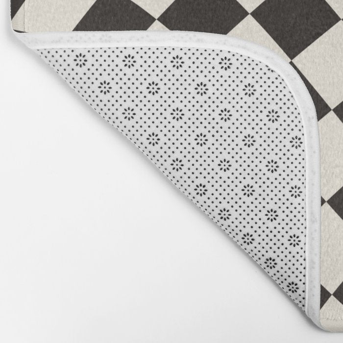 Black&White Checker Bath Mat Gallery Image 2