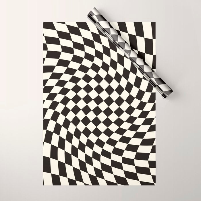 Black&White Checker Wrapping Paper Gallery Image 1