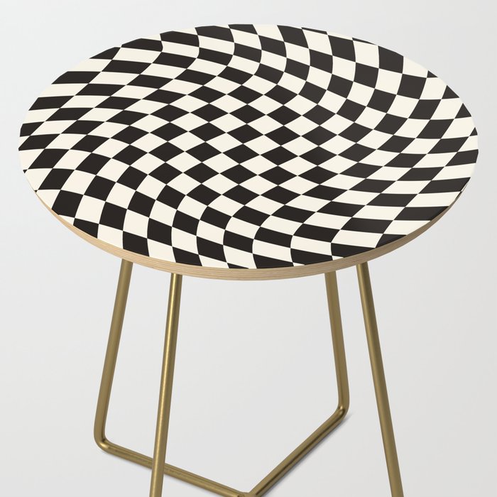 Black&White Checker Side Table Gallery Image 2