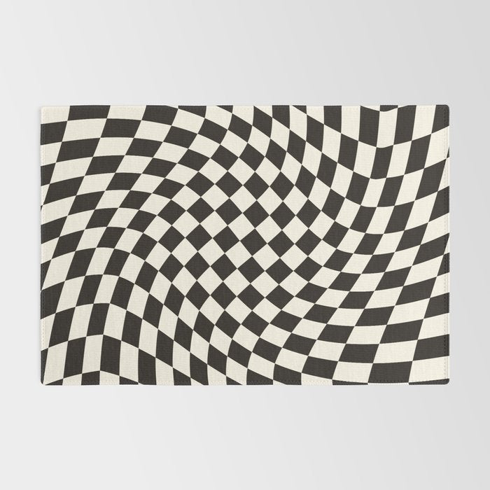 Black&White Checker Rug Gallery Image 2