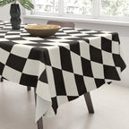 Black&White Checker Tablecloth Gallery Image 3