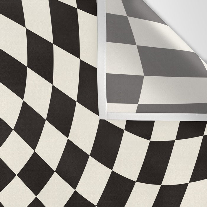 Black&White Checker Wall Tapestry Gallery Image 3