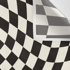 Black&White Checker Wall Tapestry Gallery Image 3