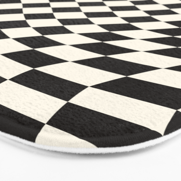 Black&White Checker Bath Mat Gallery Image 3
