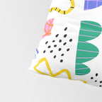 Abstract shape seamless pattern with colorful geometric doodles Pillow Sham Gallery Image 4