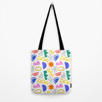 Abstract shape seamless pattern with colorful geometric doodles Tote Bag Gallery Image 2