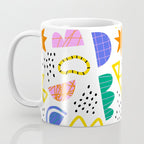 Abstract shape seamless pattern with colorful geometric doodles Coffee Mug Gallery Image 3