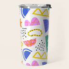 Abstract shape seamless pattern with colorful geometric doodles Travel Mug Gallery Image 2