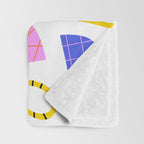 Abstract shape seamless pattern with colorful geometric doodles Throw Blanket Gallery Image 3