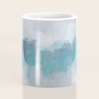 Stormy Seas - Aqua Teal Turquoise Sky Blue White Gray Abstract Art Modern Painting Coffee Mug Gallery Image 4