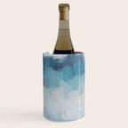 Stormy Seas - Aqua Teal Turquoise Sky Blue White Gray Abstract Art Modern Painting Wine Chiller Gallery Image 2
