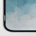 Stormy Seas - Aqua Teal Turquoise Sky Blue White Gray Abstract Art Modern Painting Laptop Sleeve Gallery Image 3