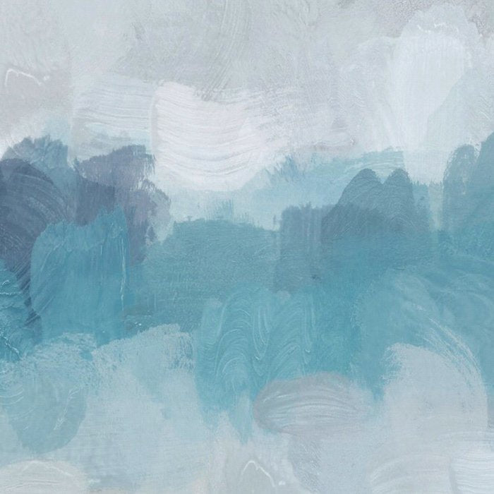 Stormy Seas - Aqua Teal Turquoise Sky Blue White Gray Abstract Art Modern Painting Coffee Mug Gallery Image 2