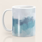 Stormy Seas - Aqua Teal Turquoise Sky Blue White Gray Abstract Art Modern Painting Coffee Mug Gallery Image 3