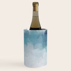 Stormy Seas - Aqua Teal Turquoise Sky Blue White Gray Abstract Art Modern Painting Wine Chiller Gallery Image 3
