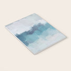 Stormy Seas - Aqua Teal Turquoise Sky Blue White Gray Abstract Art Modern Painting Notebook Gallery Image 3