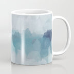 Stormy Seas - Aqua Teal Turquoise Sky Blue White Gray Abstract Art Modern Painting Coffee Mug Gallery Image 1