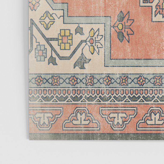 turkish floral - orange & olive green Poster Gallery Image 3