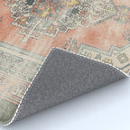 turkish floral - orange & olive green Rug Gallery Image 4