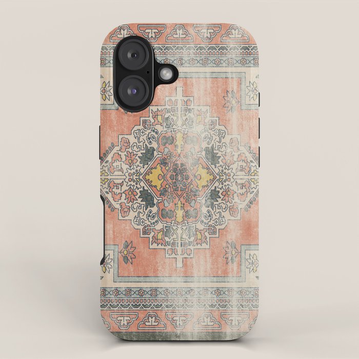 turkish floral - orange & olive green iPhone Case Gallery Image 1