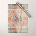 turkish floral - orange & olive green Wrapping Paper Gallery Image 1