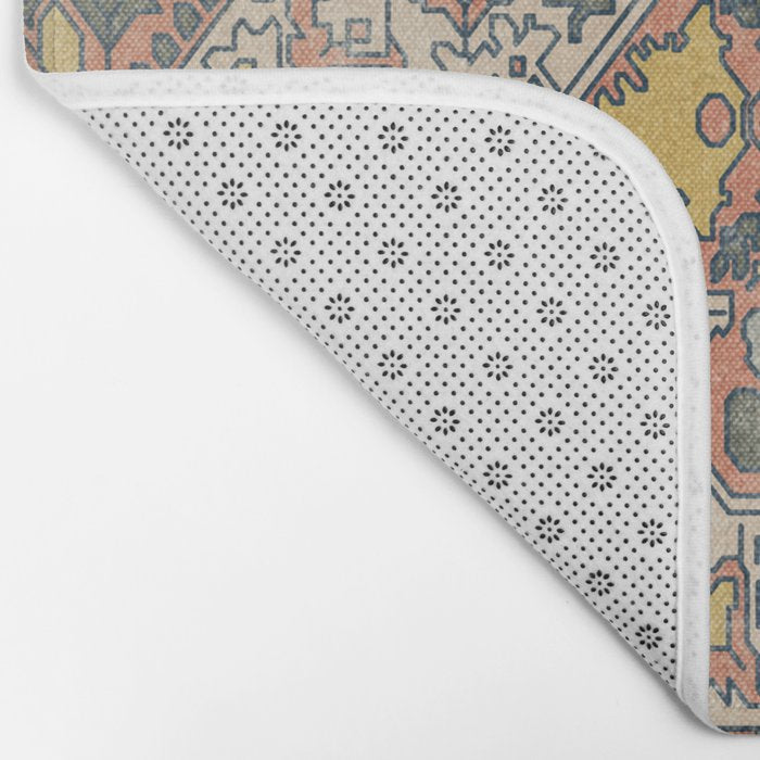 turkish floral - orange & olive green Bath Mat Gallery Image 2