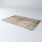 turkish floral - orange & olive green Rug Gallery Image 3