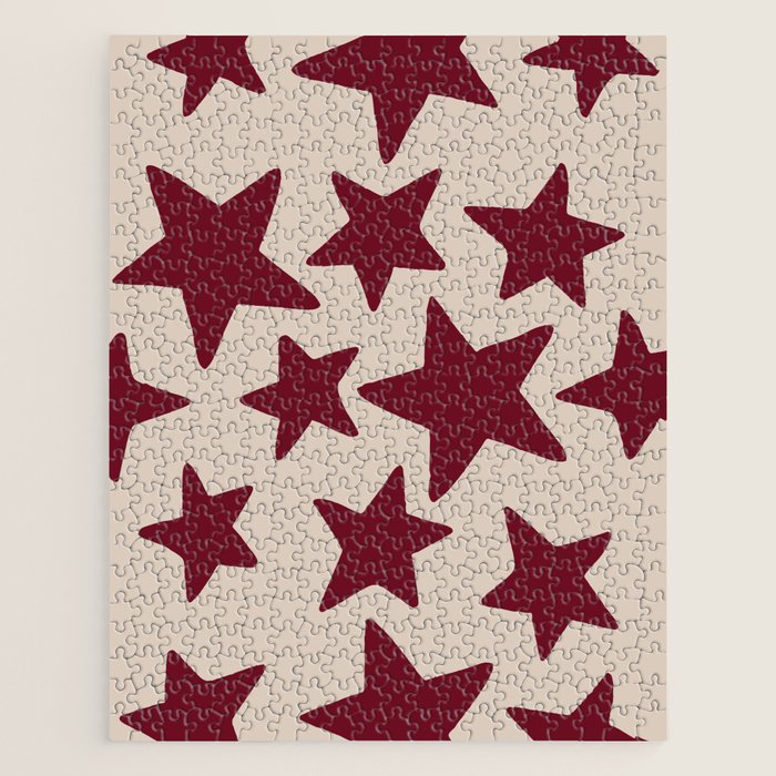 Wine Wonky Stars Jigsaw Puzzle Gallery Image 1