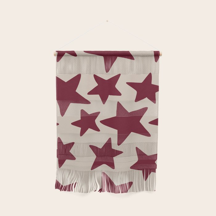 Wine Wonky Stars Wall Hanging Gallery Image 1