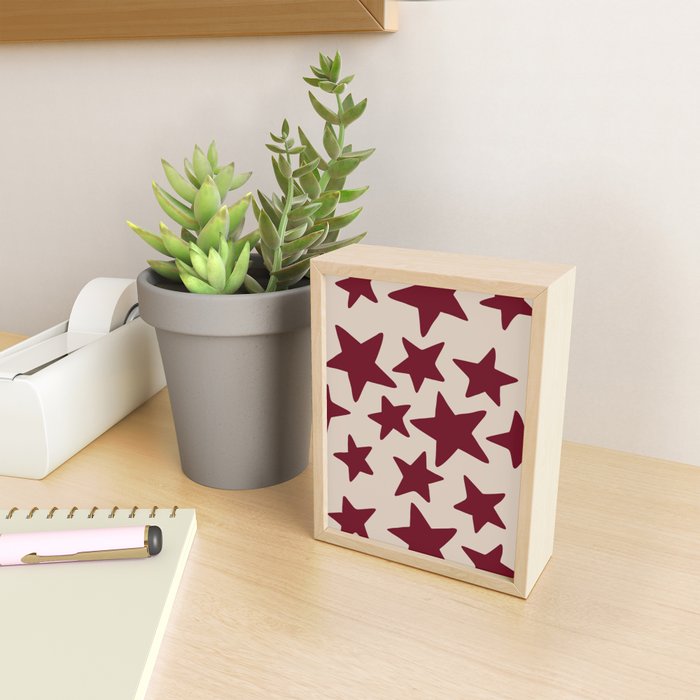 Wine Wonky Stars Mini Art Print Gallery Image 2