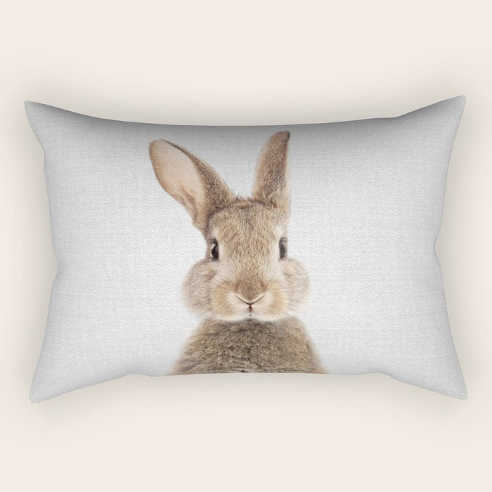 Rabbit - Colorful Rectangular Pillow Gallery Image 1