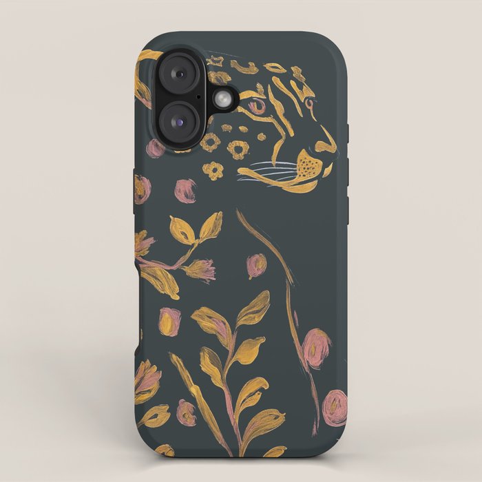Floral Cheetah iPhone Case Gallery Image 1