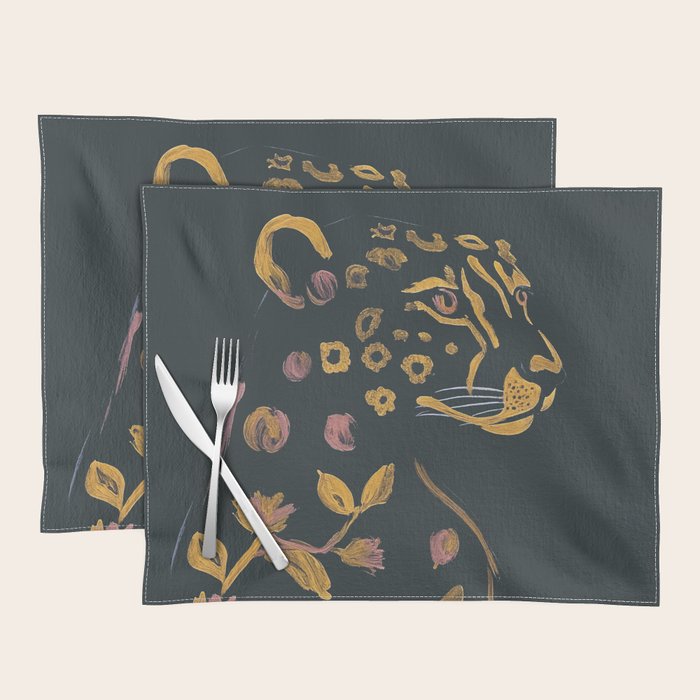 Floral Cheetah Placemat Gallery Image 1