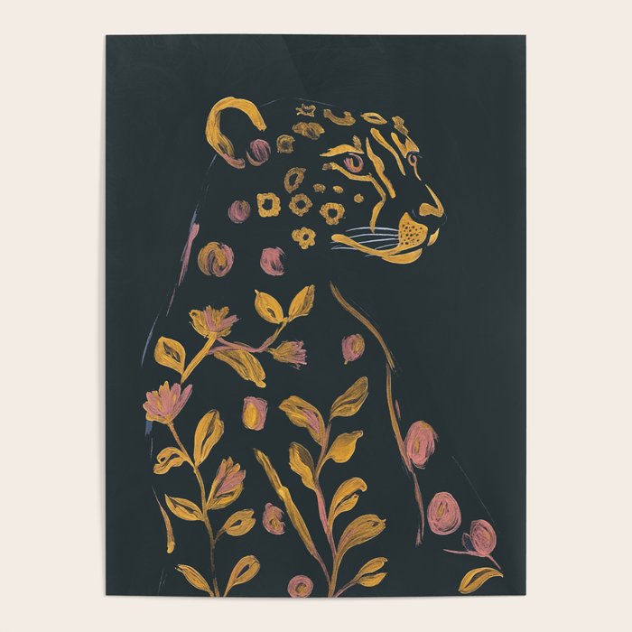 Floral Cheetah Poster Gallery Image 4