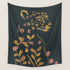 Floral Cheetah Wall Tapestry Gallery Image 4