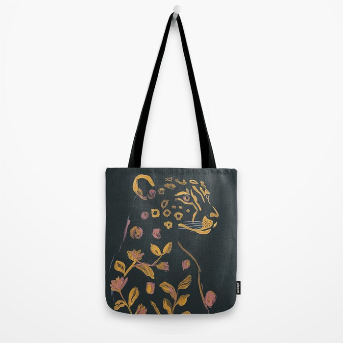 Floral Cheetah Tote Bag Gallery Image 2