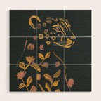 Floral Cheetah Wood Wall Art Gallery Image 1