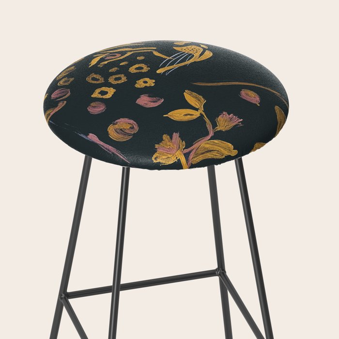 Floral Cheetah Stool Gallery Image 2