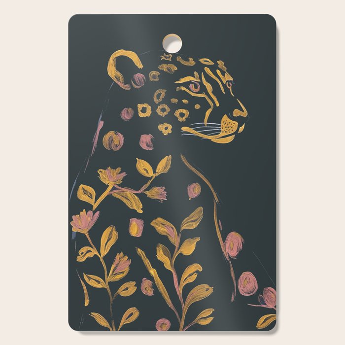 Floral Cheetah Cutting Board Gallery Image 1