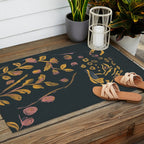Floral Cheetah Outdoor Rug Gallery Image 2