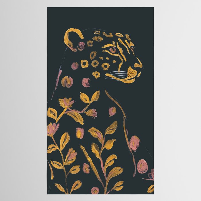 Floral Cheetah Tablecloth Gallery Image 2
