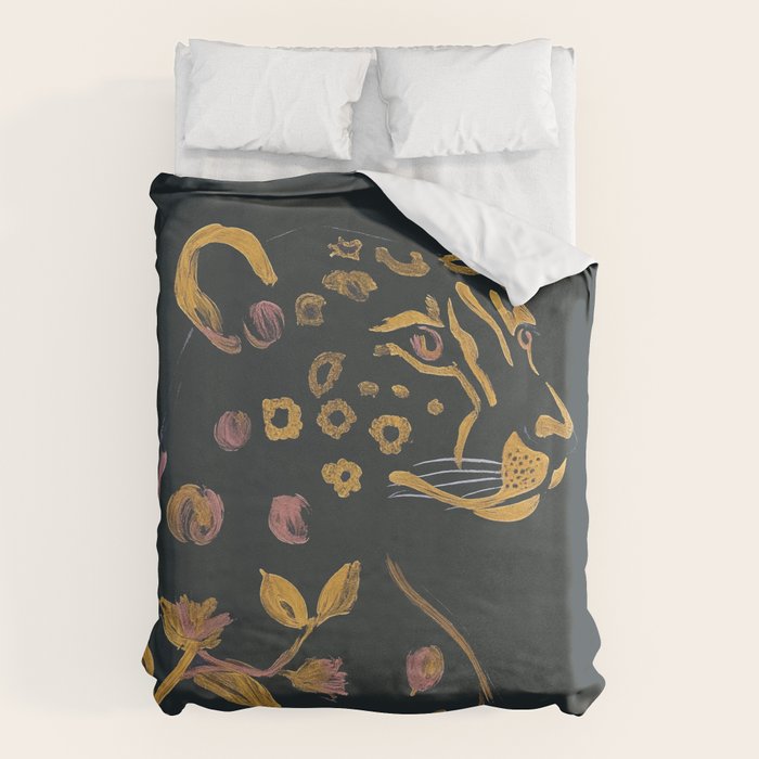 Floral Cheetah Duvet Cover Gallery Image 6