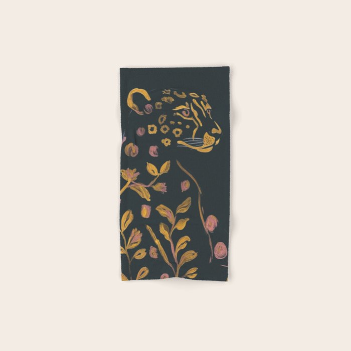 Floral Cheetah Bath Towel Gallery Image 1