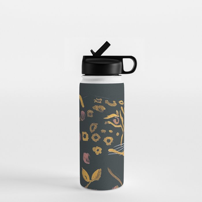 Floral Cheetah Water Bottle Gallery Image 1