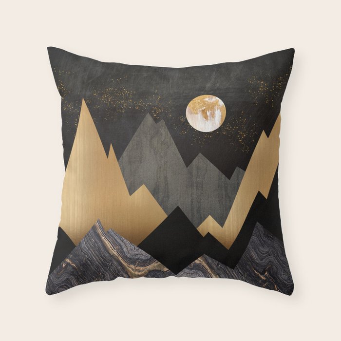 Metallic Night Throw Pillow Gallery Image 1